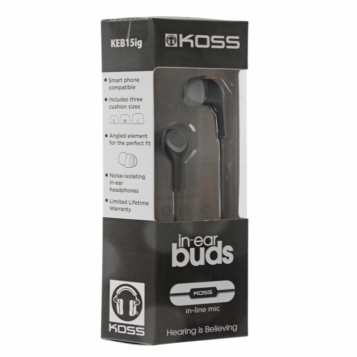 Наушники KOSS KEB15i G, серые