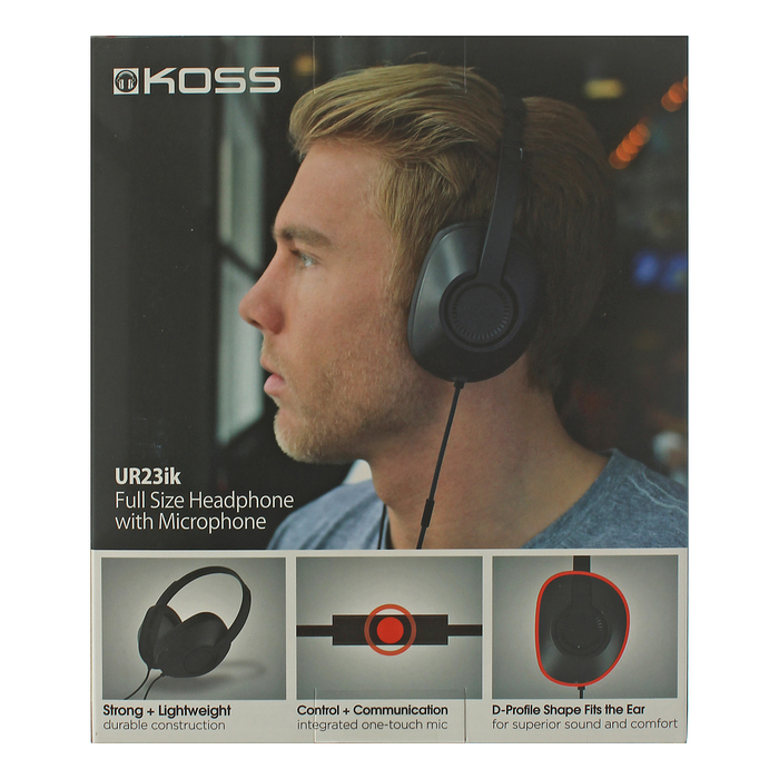 Гарнитура KOSS UR23iK, чёрная