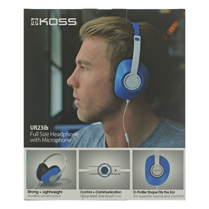 Гарнитура KOSS UR23iB, синяя