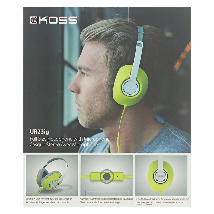 Гарнитура KOSS UR23iG, зелёная