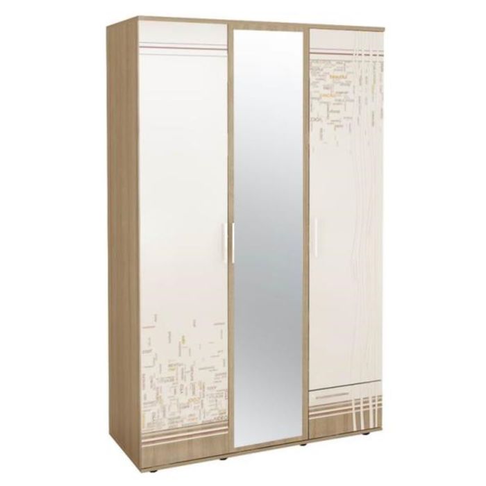 Шкаф трехдверный с зеркалом Бриз 1350х550х2200