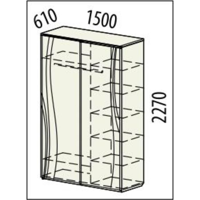 Шкаф-купе Соната 1500х610х2270