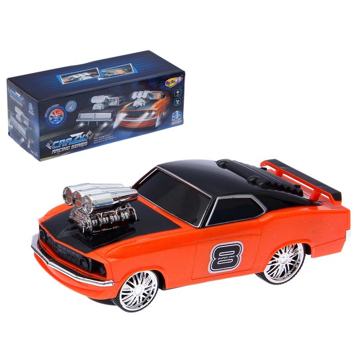 Машина "Уличные гонки", работает от батареек, световые и звуковые эффекты, цвета МИКС