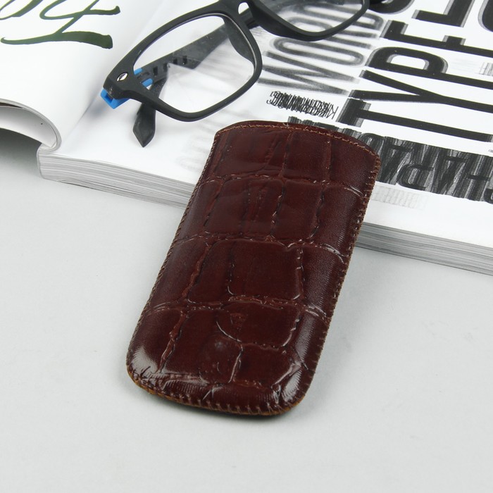 Чехол Time для телефона, с ремешком, размер 2, цвет коричневый