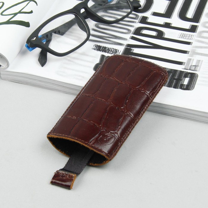 Чехол Time для телефона, с ремешком, размер 2, цвет коричневый