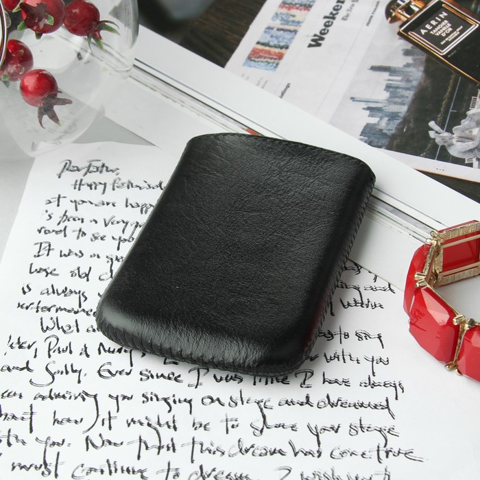 Чехол Time для телефона, с ремешком, размер 16, 59x101x12 мм , цвет чёрный