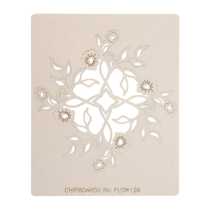 Чипборд картон "Цветочки" (16) толщ.0,9-1,15 мм, размер каждого 3х5 см