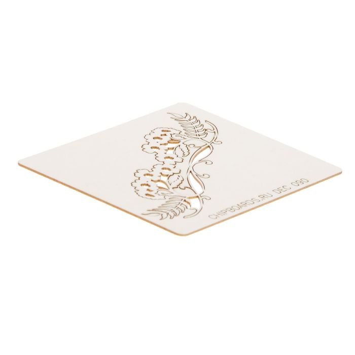 Чипборд картон "Цветочный декор" (1) толщ.0,9-1,15 мм, 2,5х8,5 см