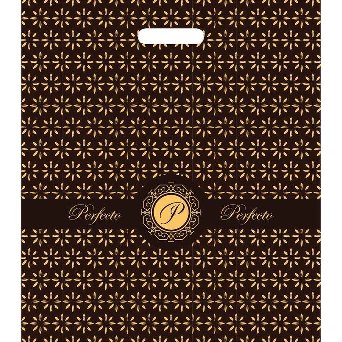 Пакет "Перфекто Винтаж", полиэтиленовый с вырубной ручкой, 48х42 см, 90 мкм