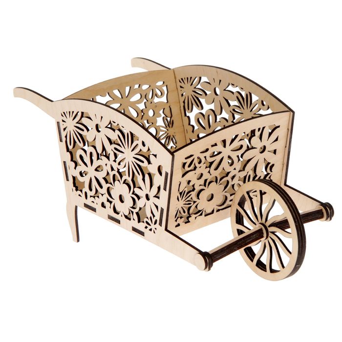 Заготовка для творчества "Тележка цветочная"