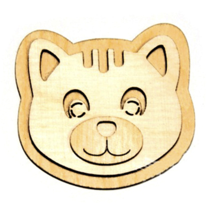 Заготовка под брошь "Котёнок"