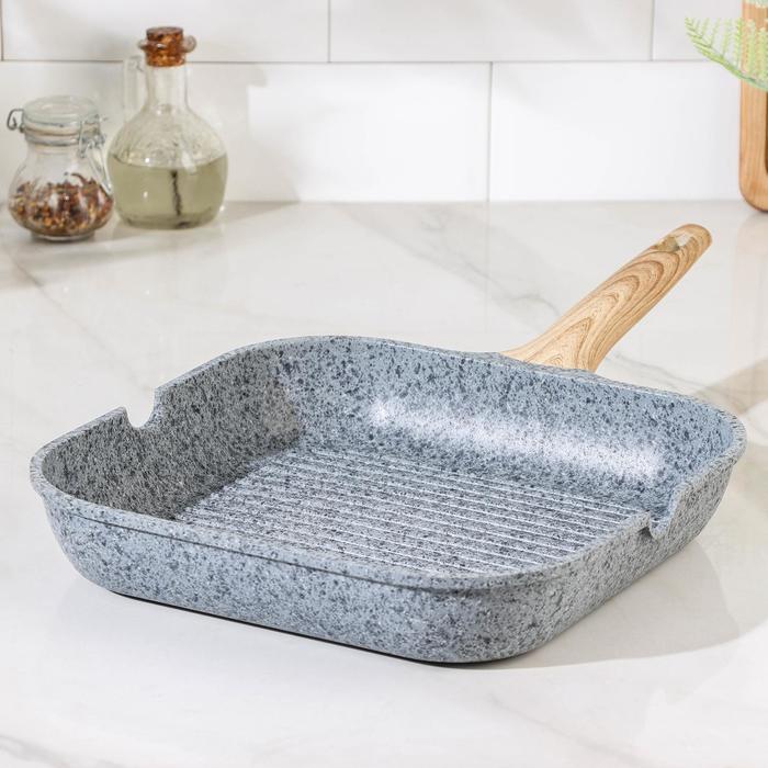 Сковорода-гриль с антипригарным покрытием, 28х28 см MINERALICA