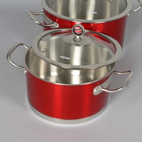 

Набор посуды Cervena, 3 шт: кастрюли 3,2 л, 5,8 л, ковш 1,6 л