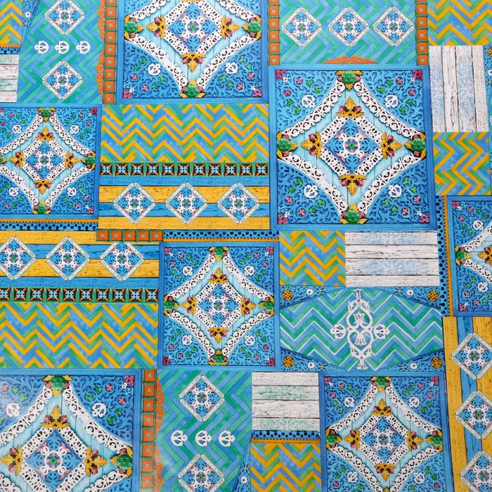 Бумага упаковочная глянцевая "Деревянное зодчество", 70 х 100 см