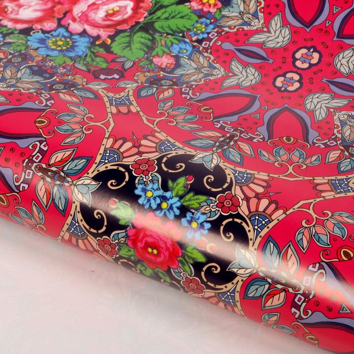 Бумага упаковочная глянцевая "Русский платок", 70 х 100 см