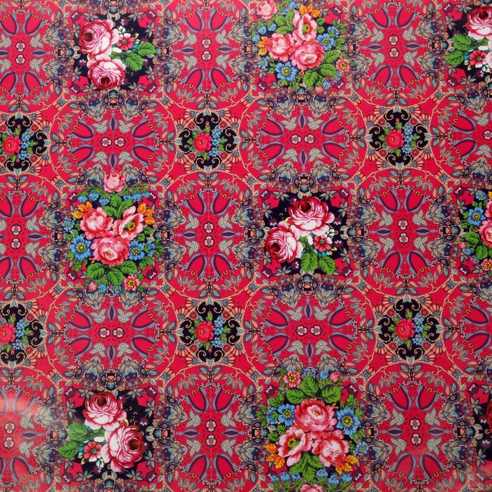 Бумага упаковочная глянцевая "Русский платок", 70 х 100 см