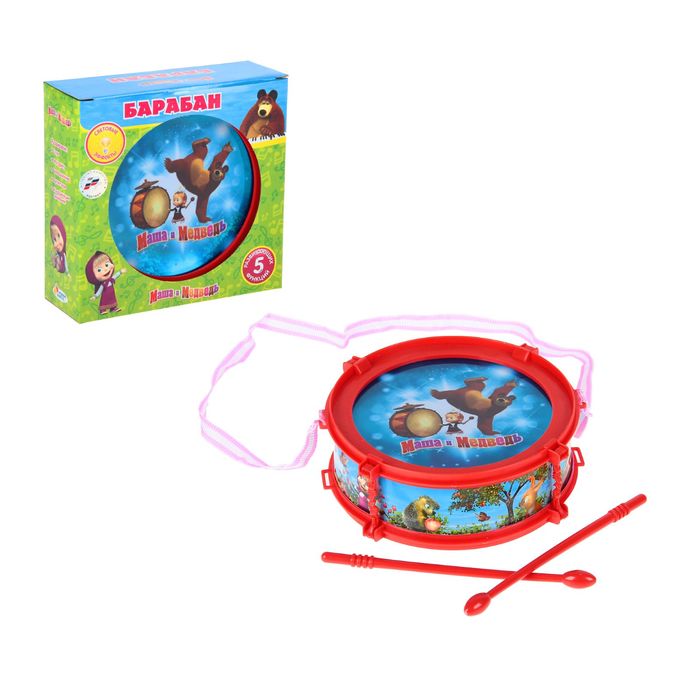 Барабан "Маша и Медведь" со светом