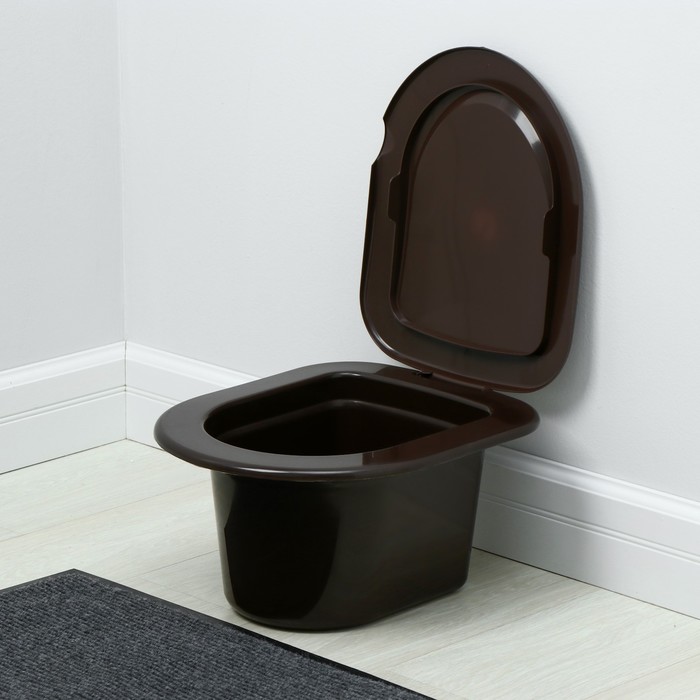 Ведро-туалет, 11 л, коричневый