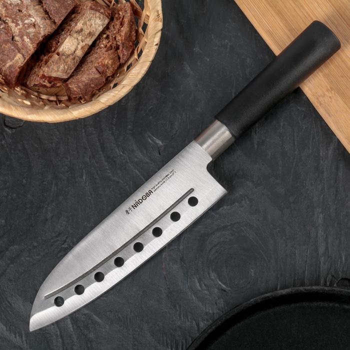 Нож Сантоку с отверстиями, 17,5 см KEIKO