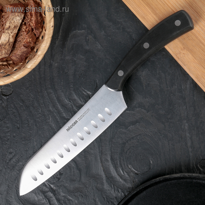нож для овощей nadoba helga 9см 723010 Нож Сантоку Nadoba Helga, 17.5 см