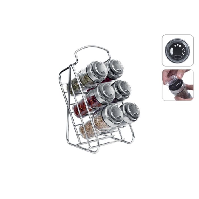 Набор ёмкостей для специй на наклонной подставке, 7 пр. PETRA