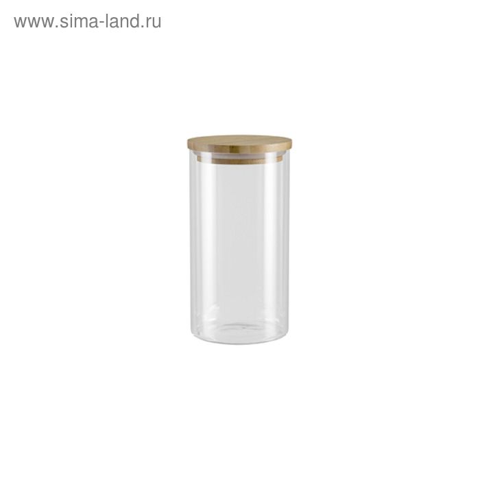 

Ёмкость для сыпучих продуктов с крышкой из бамбука, 1 л VILEMA