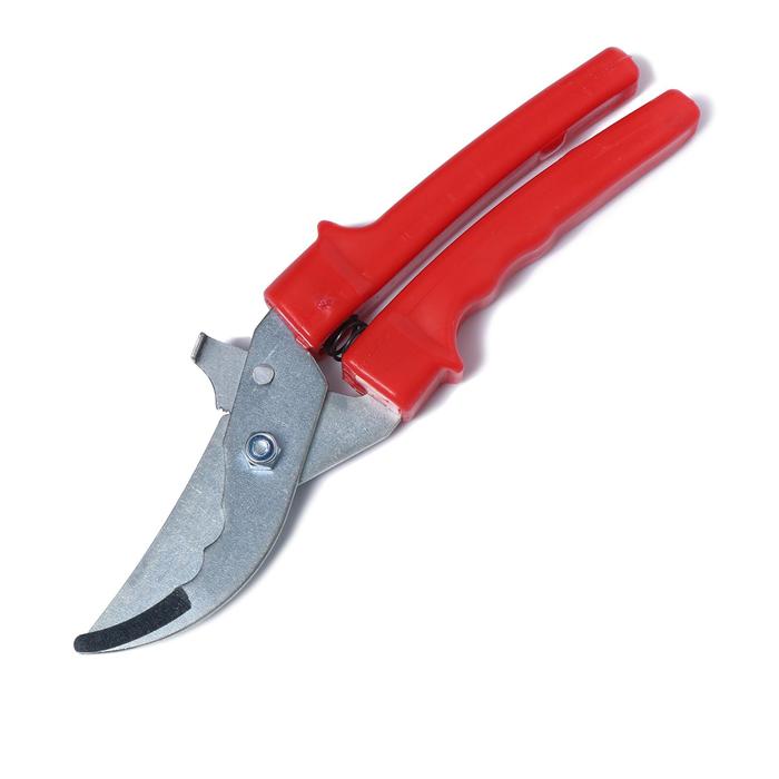 Секатор плоскостной НУ, 9" (23 см), покрытие блестящий цинк, пластиковые ручки