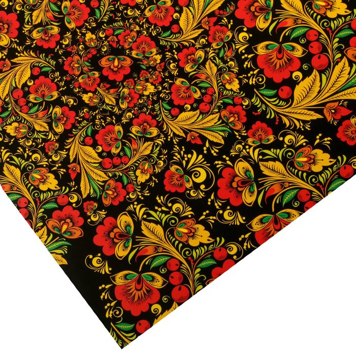 Бумага упаковочная глянцевая «Хохлома», 70 х 100 см.