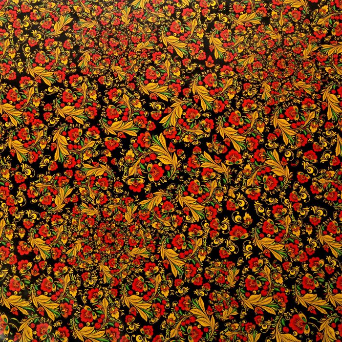 Бумага упаковочная глянцевая «Хохлома», 70 х 100 см.