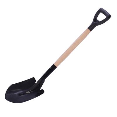 Лопата автомобильная, сталь 38-45 HRC, L = 52 см, деревянный черенок высший сорт, с ручкой