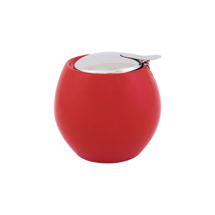 Сахарница "Красная", металлическая крышка 500 мл, 10,5х10,5х9,5 см