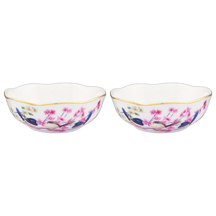 Блюдце для варенья "Райские птички", 2 предмета, 9,5 х 9,5 х 3 см, 120 мл