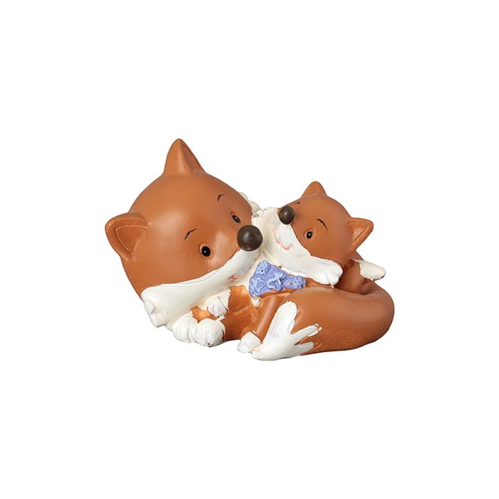 Фигурка декоративная "Лисичка с лисёнком", 8х6х6 см