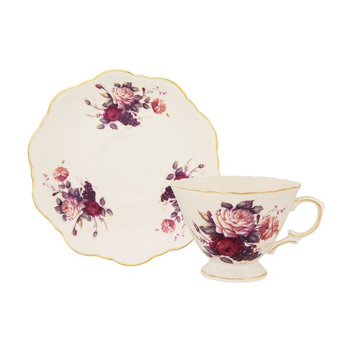 Чайная пара "Бархатный нектар", цвет бежевый 2 предмета, 0,23 л