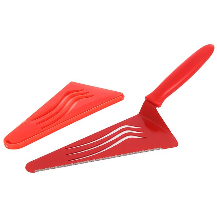 Лопатка-нож для торта 30 см, красная