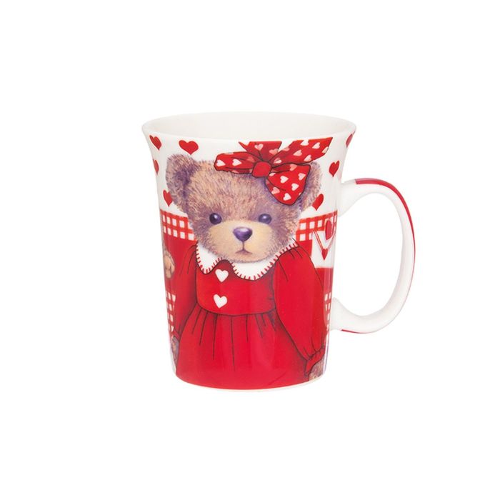Кружка "Мишка в красном платье", 300 мл, 11,5 х 8,5 х 10 см