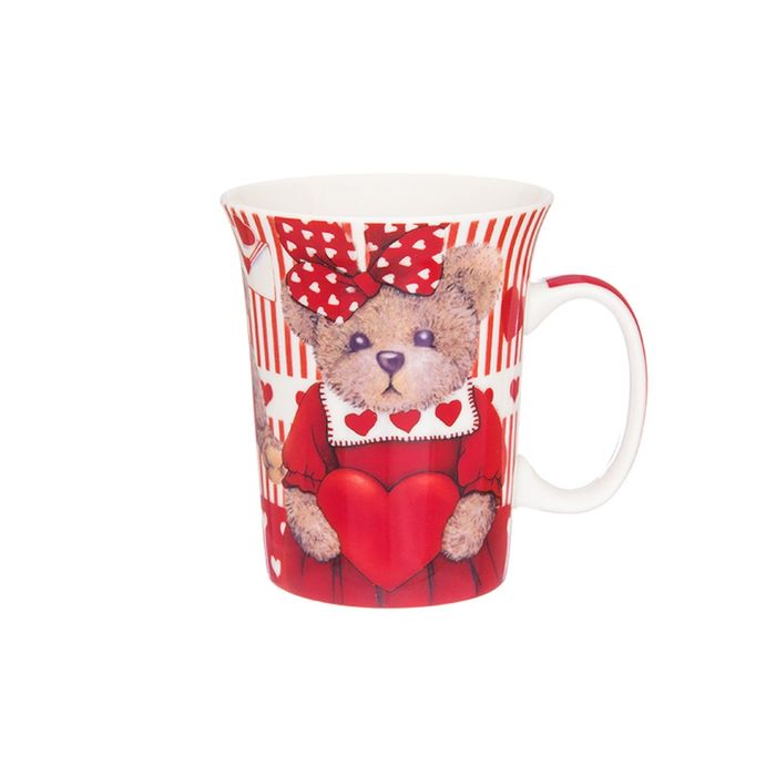 Кружка "Мишка с сердечками", 300 мл, 11,5 х 8,5 х 10 см