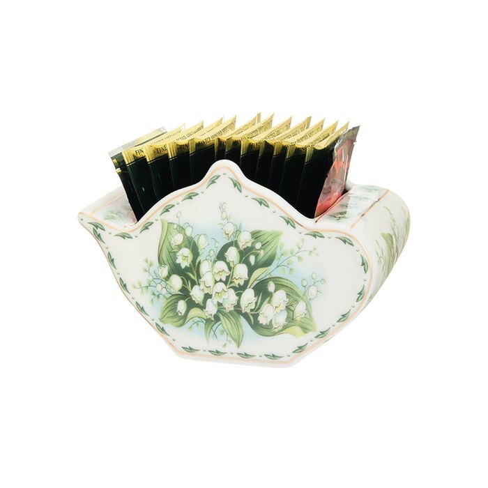 Подставка для чайных пакетиков "Ландыши", 12 х 9 х 8 см, 300 мл