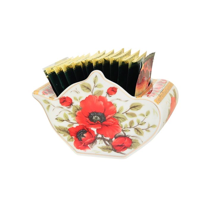 Подставка для чайных пакетиков "Маки", 12 х 9 х 8 см, 300 мл