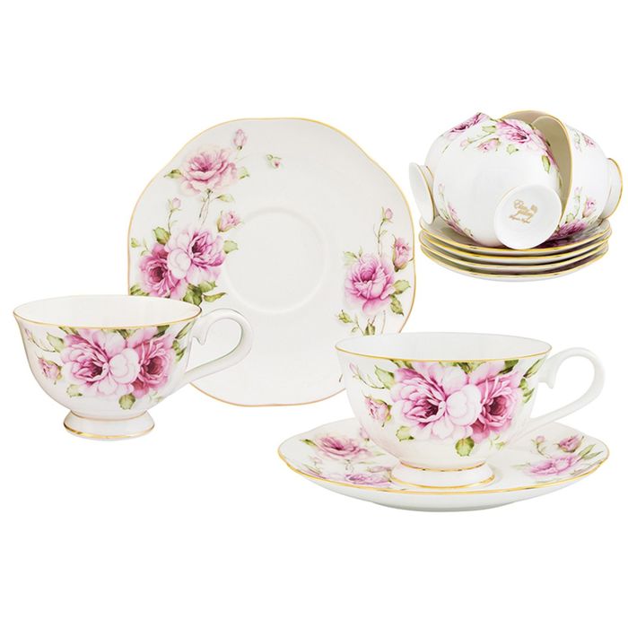 Чайный набор "Амалия", чашка на ножке 12 предметов, 0,22 л