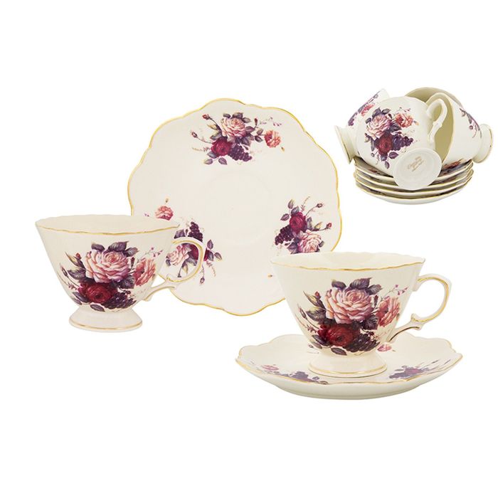 Чайный набор "Бархатный нектар", цвет бежевый 12 предметов, 0,23 л