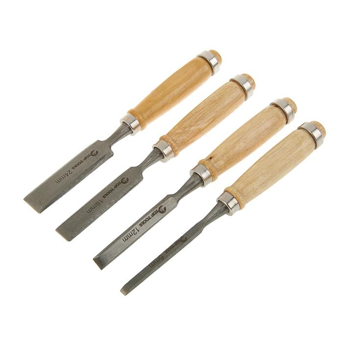Стамески Top Tools, 6-24 мм, набор 4 шт