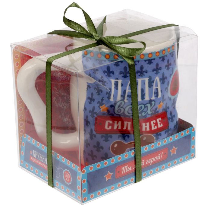 Кружка мятая "Папа всех сильнее", 350 мл