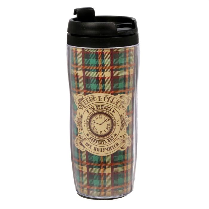 Термостакан "Верь в себя. Клетка", 350 мл