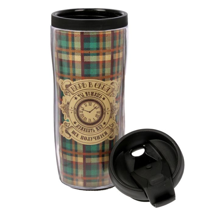 Термостакан "Верь в себя. Клетка", 350 мл