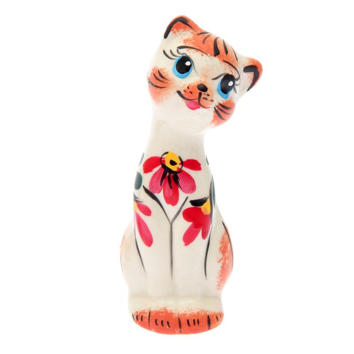 Статуэтка "Котик" цветы 11 см