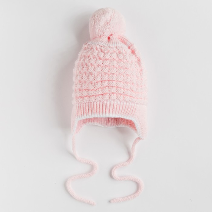 Шапка для девочки "Барашек", возраст 3-6 мес. (40-42), цвет розовый 5781-2с_М