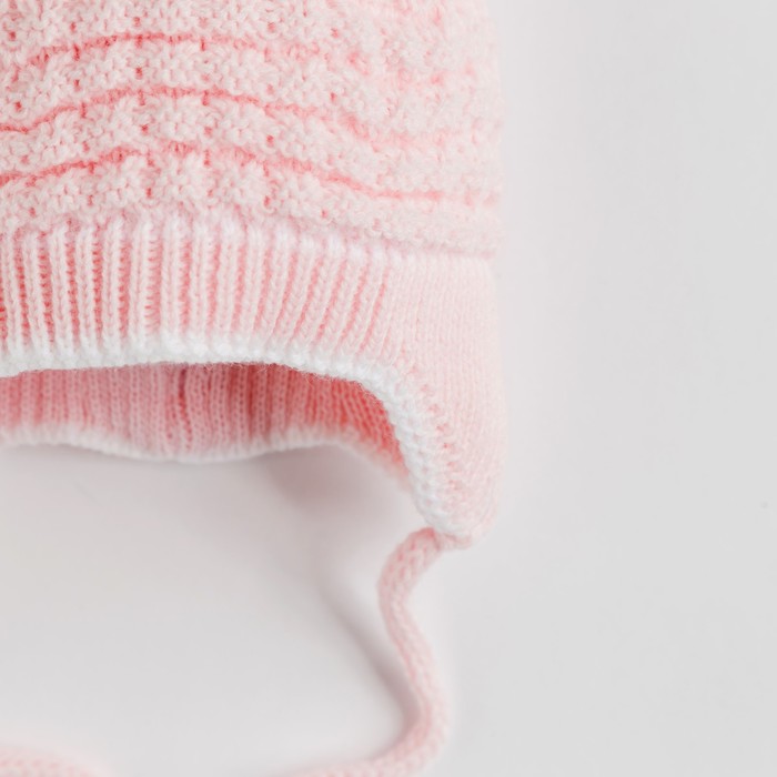 Шапка для девочки "Барашек", возраст 6-12 мес. (42-44), цвет розовый 5811-2с_М