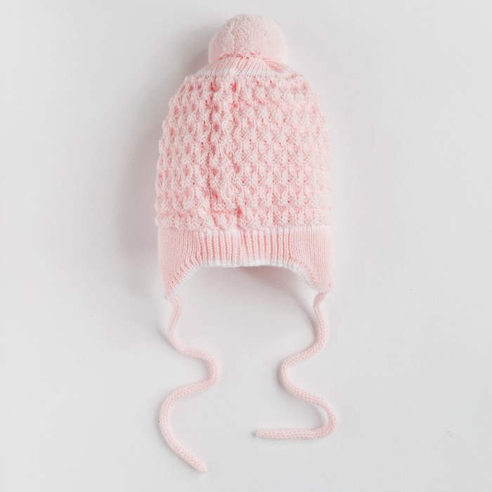 Шапка для девочки "Барашек", возраст 6-12 мес. (42-44), цвет розовый 5811-2с_М