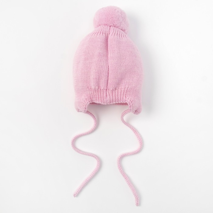 Шапка для девочки "Боня", возраст 3-6 мес. (40-42), цвет розовый 6269-7001пш_М